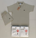 Premium Cotton Summer Set (T-Shirt & Trouser)-Beige