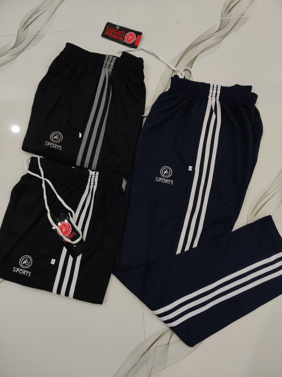 Men’s Jersey  Trouser – Black & White Stripe Premium Wear